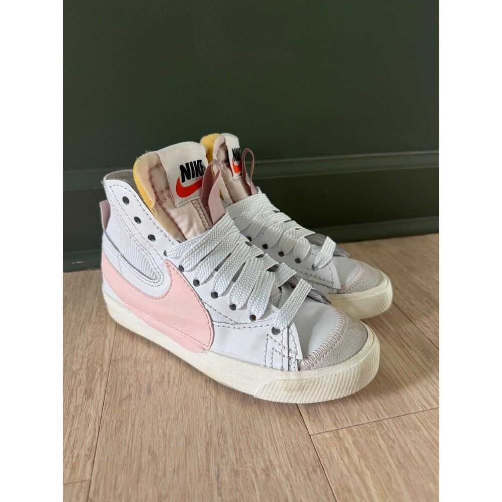 Nike Youth Blazer Mid 77 Jumbo White Atmosphere Pink Sneaker 3.5